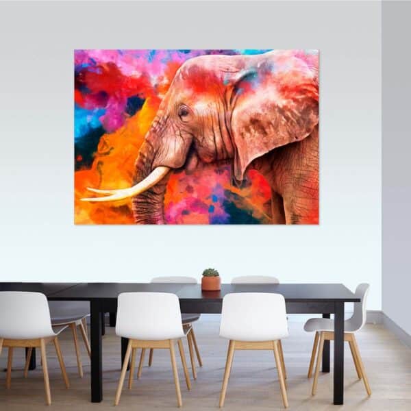 Cuadro Elefante Acuarela