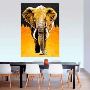 Cuadro Pintura Elefante Moderno